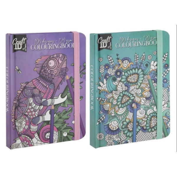 COLOURING BOOK ΜΕ ΣΚΛΗΡΟ ΕΞΩΦΥΛΛΟ Α6 50 ΦΥΛΛΑ 2 ΣΧΕΔΙΑ