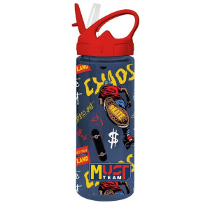 ΠΑΓΟΥΡΙ ΠΛΑΣΤΙΚΟ ΜΕ ΚΑΛΑΜΑΚΙ 500ml ΣΕ 4 ΣXΕΔΙΑ MUST TEAM