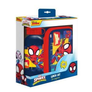 ΣΕΤ ΦΑΓΗΤΟΥ "SPIDEY AND HIS AMAZING FRIENDS" ΦΑΓΗΤΟΔΟΧΕΙΟ 800ml-ΠΑΓΟΥΡΙ ΑΛΟΥΜΙΝΙΟΥ 500ml