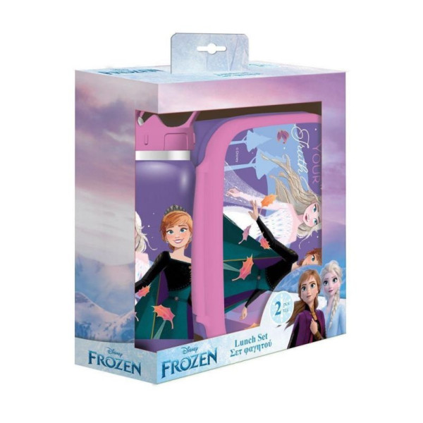 ΣΕΤ ΦΑΓΗΤΟΥ DISNEY "FROZEN" ΦΑΓΗΤΟΔΟΧΕΙΟ 800ml-ΠΑΓΟΥΡΙ ΑΝΟΞΕΙΔΩΤΟ 500ml