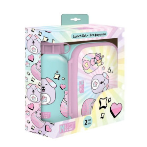 ΣΕΤ ΦΑΓΗΤΟΥ "SQUISHCUTIES" ΦΑΓΗΤΟΔΟΧΕΙΟ 800ml-ΠΑΓΟΥΡΙ ΑΛΟΥΜΙΝΙΟΥ 500ml