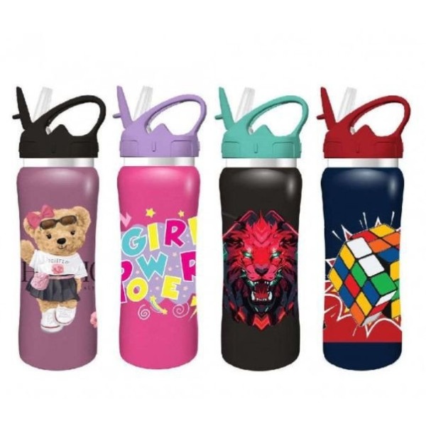 ΠΑΓΟΥΡΙ ΑΝΟΞΕΙΔΩΤΟ ΜΕ ΚΑΛΑΜΑΚΙ 500ml ΣΕ 4 ΣΧΕΔΙΑ MUST TEAM