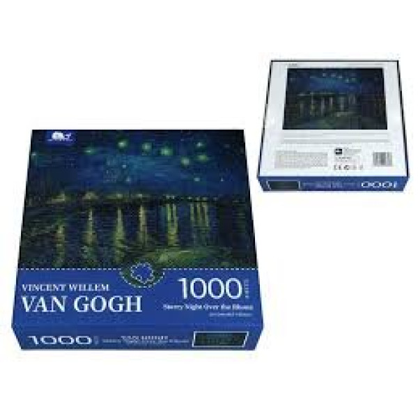ΠΑΖΛ - V. VAN GOGH, ΕΝΑΣΤΡΗ ΝΥΧΤΑ ΠΑΝΩ ΑΠΟ ΤΟΝ ΡΟΔΑΝΟ, 1000 ΚΟΜΜΑΤΙΑ