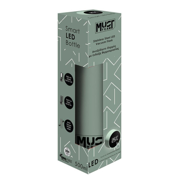 ΘΕΡΜΟΣ ΑΝΟΞΕΙΔΩΤΟ ΧΑΚΙ 500ml ΜΕ LED ΕΝΔΕΙΞΗ ΘΕΡΜΟΚΡΑΣΙΑΣ