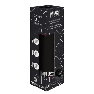 ΘΕΡΜΟΣ ΑΝΟΞΕΙΔΩΤΟ ΜΑΥΡΟ 500ml ΜΕ LED ΕΝΔΕΙΞΗ ΘΕΡΜΟΚΡΑΣΙΑΣ
