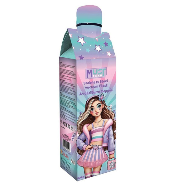 ΘΕΡΜΟΣ ΑΝΟΞΕΙΔΩΤΟ ΜΕ ΚΑΠΑΚΙ "FASHION GIRL" 500ml
