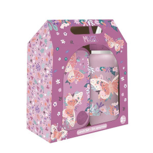 ΣΕΤ ΦΑΓΗΤΟΥ "BUTTERFLIES LILAC" ΦΑΓΗΤΟΔΟΧΕΙΟ 800ml-ΠΑΓΟΥΡΙ ΑΝΟΞΕΙΔΩΤΟ 500ml ΣΕΤ ΦΑΓΗΤΟΥ "BUTTERFLIES LILAC" ΦΑΓΗΤΟΔΟΧΕΙΟ 800ml-ΠΑΓΟΥΡΙ ΑΝΟΞΕΙΔΩΤΟ 500ml