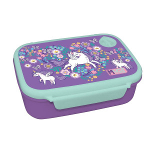 ΣΕΤ ΦΑΓΗΤΟΥ "PURPLE UNICORN" ΦΑΓΗΤΟΔΟΧΕΙΟ PP 800ml-ΠΑΓΟΥΡΙ ΑΝΟΞΕΙΔΩΤΟ 500ml