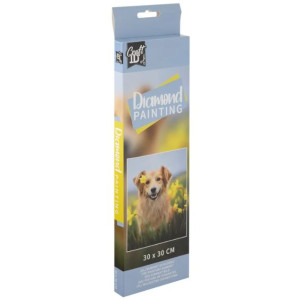DIAMOND PAINTING DOG 30X30CM