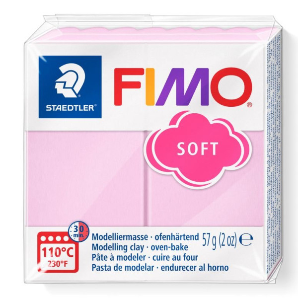 STAEDTLER ΠΗΛΟΣ FIMO SOFT 8020-205 Light Pink 57g