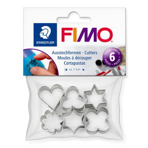 FIMO ΣΕΤ ΚΑΛΟΥΠΙΑ ΜΕΤΑΛΛΙΚΑ 2-3cm 6ΤΕΜ