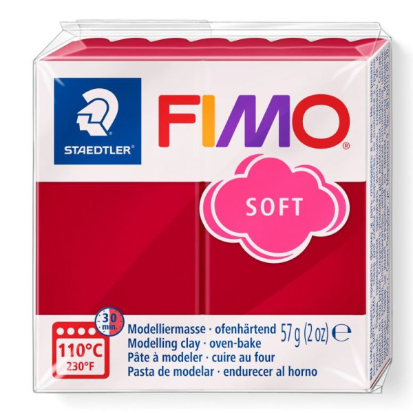 STAEDTLER ΠΗΛΟΣ FIMO SOFT 8020-26 Cherry Red 57g