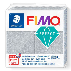 STAEDTLER ΠΗΛΟΣ FIMO EFFECT 8010-812 Glitter Silver 57g