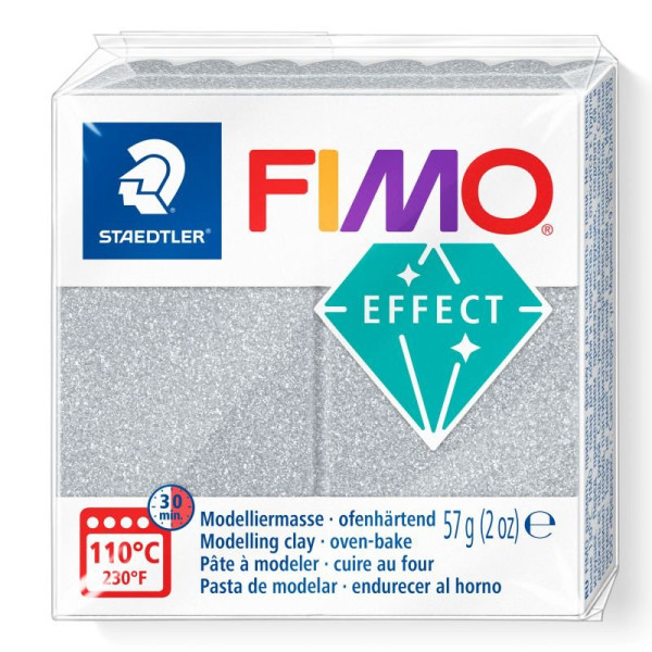 STAEDTLER ΠΗΛΟΣ FIMO EFFECT 8010-812 Glitter Silver 57g