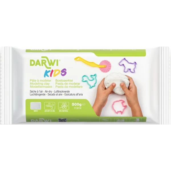 ΠΗΛΟΣ KIDS MODELCLAY ΛΕΥΚΟ 500GR DARWI