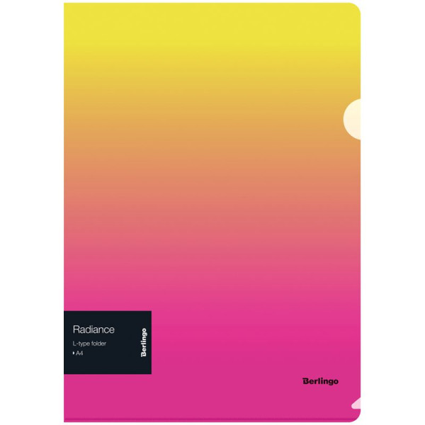 ΖΕΛΑΤΙΝΕΣ L ΤΥΠΟΥ RADIANCE,PP, A4  200ΜΜ, YELLOW-PINK BERLINGO