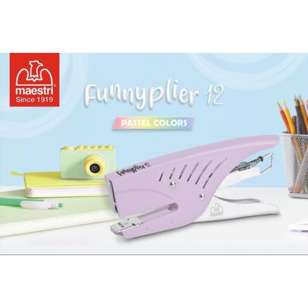 ΣΥΡΡΑΠΤΙΚΗ ΜΗΧΑΝΗ MAESTRI FUNNY PLIER Νο12 PASTEL