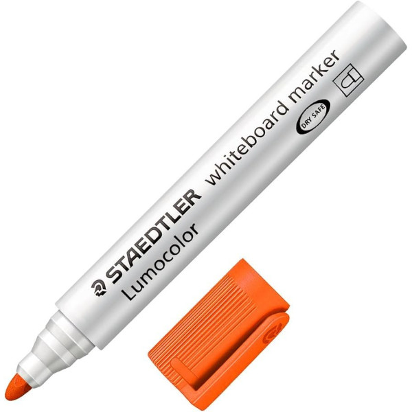ΜΑΡΚΑΔΟΡΟΣ ΑΣΠΡΟΠΙΝΑΚΑ LUMOCOLOR STAEDTLER Πορτοκαλί 351-4