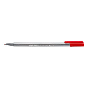 ΜΑΡΚΑΔΟΡΟΣ ΤΡΙΓΩΝΟΣ TRIPLUS FINELINER STAEDTLER Red 334-2