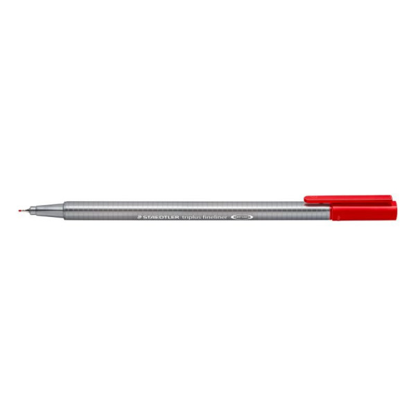 ΜΑΡΚΑΔΟΡΟΣ ΤΡΙΓΩΝΟΣ TRIPLUS FINELINER STAEDTLER Red 334-2