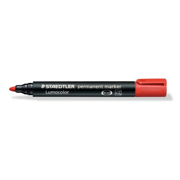 ΜΑΡΚΑΔΟΡΟΣ ΑΝΕΞΙΤΗΛΟΣ LUMOCOLOR STAEDTLER ΚΟΚΚΙΝΟΣ 352-2