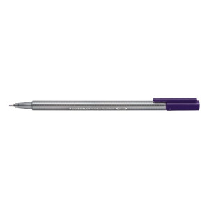 ΜΑΡΚΑΔΟΡΟΣ ΤΡΙΓΩΝΟΣ TRIPLUS FINELINER STAEDTLER ΜΩΒ -ΚΟΚΚΙΝΟ 334-69