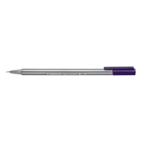 ΜΑΡΚΑΔΟΡΟΣ ΤΡΙΓΩΝΟΣ TRIPLUS FINELINER STAEDTLER ΜΩΒ -ΚΟΚΚΙΝΟ 334-69
