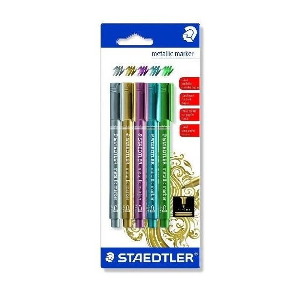 ΣΕΤ ΜΑΡΚΑΔΟΡΟΙ ΜΕΤΑΛΛΙΚΟΙ STAEDTLER ΣΕ BLISTER 5 ΧΡΩΜΑΤΑ