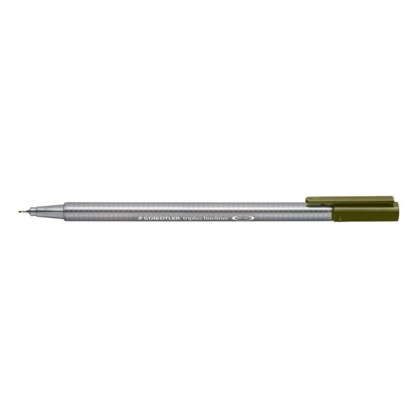 ΜΑΡΚΑΔΟΡΟΣ ΤΡΙΓΩΝΙΚΟΣ TRIPLUS FINELINER STAEDTLER Olive green 334-57
