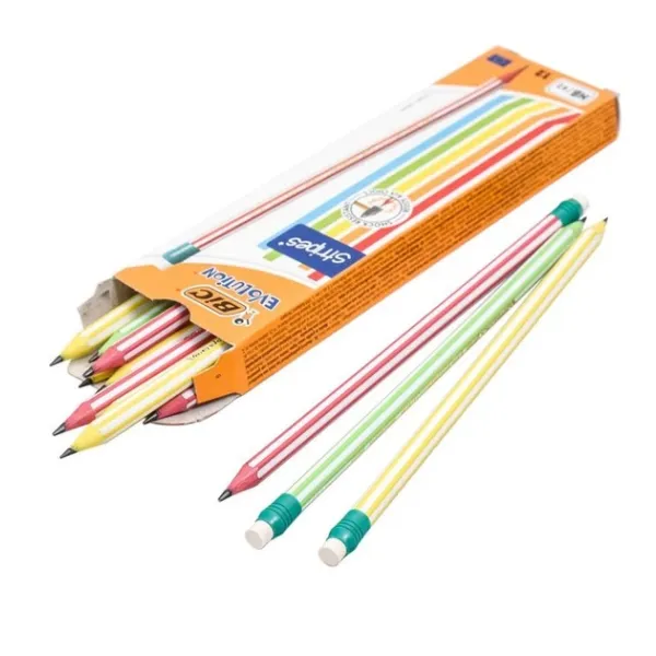 ΜΟΛΥΒΙ ΜΕ ΓΟΜΑ ΡΙΓΕ EVOLUTION STRIPES 646 BIC