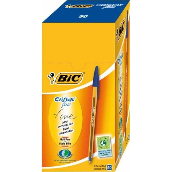 ΣΤΥΛΟ BIC CRISTAL FINE 0,8mm ΜΠΛΕ