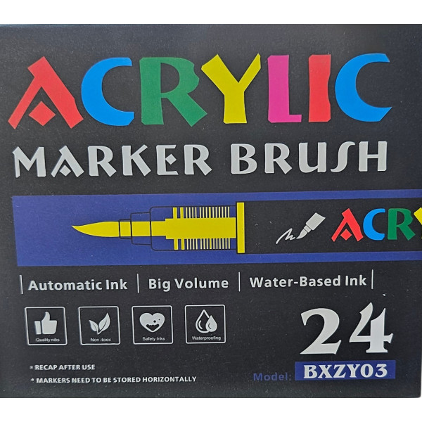 ΜΑΡΚΑΔΟΡΟΙ ΑΚΡΥΛΙΚΟΙ ΣΕΤ 24 ΤΕΜΑΧΙΑ