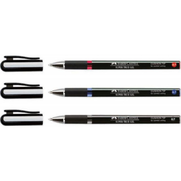 ΣΤΥΛΟ SUPER TRUE GEL 0.7mm (ΜΠΛΕ, ΚΟΚΚΙΝΟ, ΜΑΥΡΟ) ΣΥΣ 10 ΤΕΜ FABER CASTELL