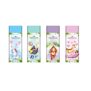 ΓΟΜΑ 188739 FABER CASTELL HAPPY JUNGLE ΣΕ ΔΙΑΦΟΡΑ ΠΑΣΤΕΛ ΧΡΩΜΑΤΑ