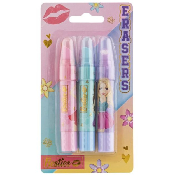 ΣΕΤ ΓΟΜΟΛΑΣΤΙΧΕΣ 3ΤΕΜ BESTIES ΣΕ BLISTER