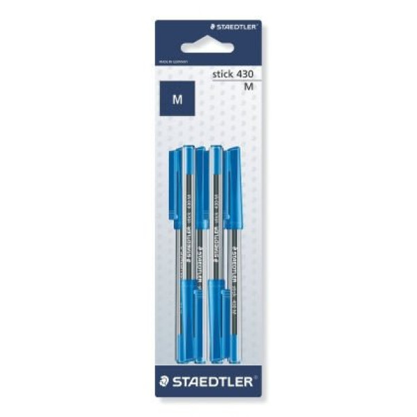 ΣΕΤ ΣΤΥΛΟ STICK 6ΤΕΜ BALLPOINT STAEDTLER M ΜΠΛΕ 430M3BK6D
