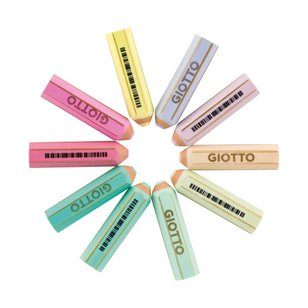 ΓΟΜΟΛΑΣΤΙΧΑ ΜΟΛΥΒΙ GIOTTO HAPPY GOMMA PASTEL ΔΙΑΦΟΡΑ ΧΡΩΜΑΤΑ