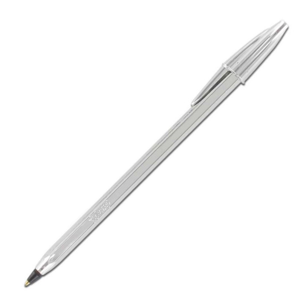 ΣΤΥΛΟ BIC CRΙSTAL CELEBRATE ΑΣΗΜΙ 1,0mm ΜΑΥΡΗ ΓΡΑΦΗ