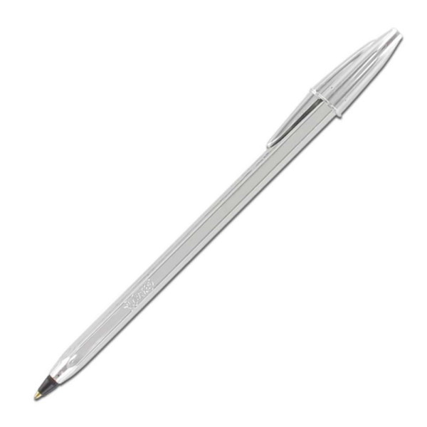 ΣΤΥΛΟ  BIC  CRYSTAL CELEBRATE ΑΣΗΜΙ  ΜΑΥΡΗ ΓΡΑΦΗ 1,0ΜΜ