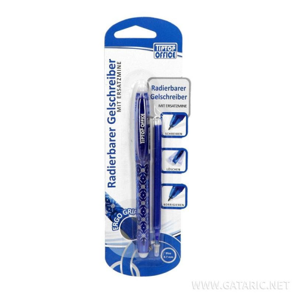 ΣΤΥΛΟ ΜΠΛΕ ΜΕ ΓΟΜΟΛΑΣΤΙΧΑ & ΑΝΤΑΛΛΑΚΤΙΚΟ 0.7mm ΣΕ BLISTER