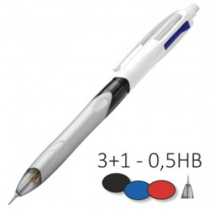 ΣΤΥΛΟ 3 BALL PENS 1.0MM-1 ΜΗΧΑΝΙΚΟ ΜΟΛΥΒΙ 0,7mm BIC 4 ΧΡΩΜΑΤΩΝ