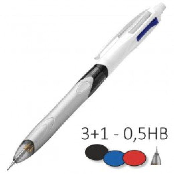 ΣΤΥΛΟ 3 BALL PENS 1.0MM-1 ΜΗΧΑΝΙΚΟ ΜΟΛΥΒΙ 0,7mm BIC 4 ΧΡΩΜΑΤΩΝ