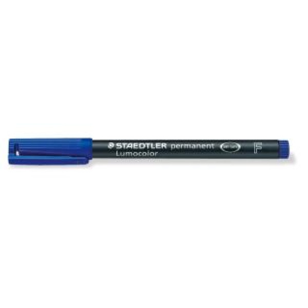 ΜΑΡΚΑΔΟΡΟΣ F ΑΝΕΞΙΤΗΛΟΣ LUMOCOLOR ΜΠΛΕ STAEDTLER 318-3