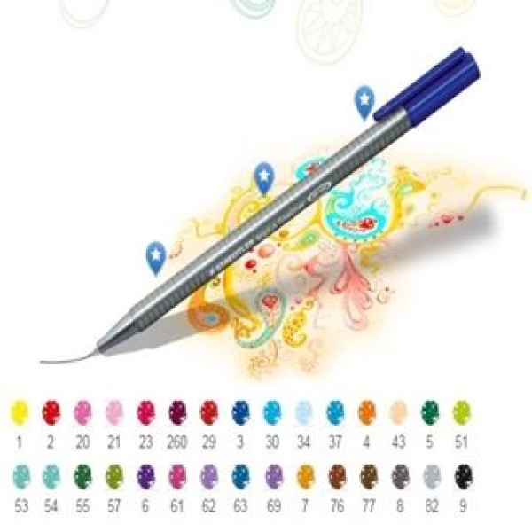 ΜΑΡΚΑΔΟΡΟΣ ΤΡΙΓΩΝΟΣ TRIPLUS FINELINER STAEDTLER Green 334-5