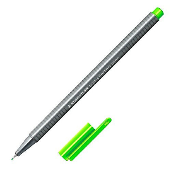 ΜΑΡΚΑΔΟΡΟΣ ΤΡΙΓΩΝΟΣ TRIPLUS FINELINER STAEDTLER Green Neon 334-501