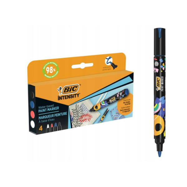 ΜΑΡΚΑΔΟΡΟΙ ΑΚΡΥΛΙΚΟΙ BIC  ΚΟΥΤΙ ΜΕ 4 ΧΡΩΜΑΤΑ