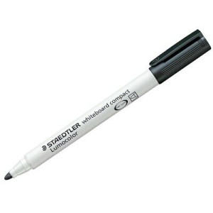 ΜΑΡΚΑΔΟΡΟI ΑΣΠΡΟΠΙΝΑΚΑ ΛΕΠΤΟI ΜΑΥΡΟΣ LUMOCOLOR 1-2MM STAEDTLER