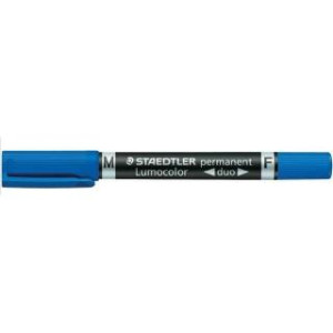 ΜΑΡΚΑΔΟΡΟΣ ΑΝΕΞΙΤΗΛΟΣ 2 ΜΥΤΕΣ F & M LUMOCOLOR STAEDTLER Blue 348-3
