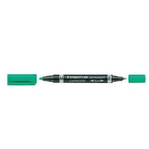 ΜΑΡΚΑΔΟΡΟΣ ΑΝΕΞΙΤΗΛΟΣ 2 ΜΥΤΕΣ F & M LUMOCOLOR STAEDTLER Green 348-5