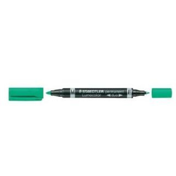 ΜΑΡΚΑΔΟΡΟΣ ΑΝΕΞΙΤΗΛΟΣ 2 ΜΥΤΕΣ F & M LUMOCOLOR STAEDTLER Green 348-5